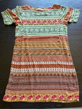 Novella Royale Mini Dress, Red Floral Print Color Size XS LIKE NEW